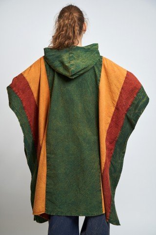 Poncho unisex Rasta cu tesatura etnica